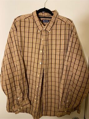 Puritan Tan Plaid Button-Down Shirt